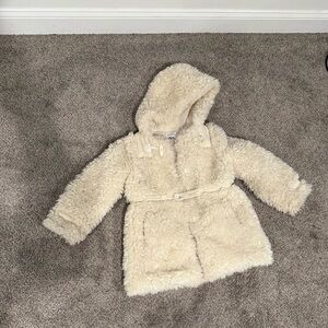 Zara winter limited edition cream  Hooded Jacket